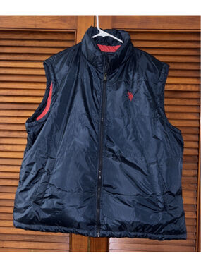 U.S. POLO ASSN. Blue Full Zip Up Vest Jacket Men's Size XXL